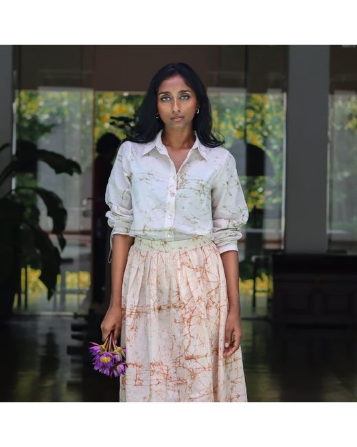 Celeste Mendis White Raindrop Shirt
