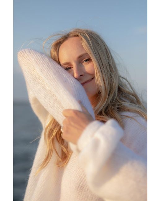 SALANIDA White Melody Soft Mohair Jumper
