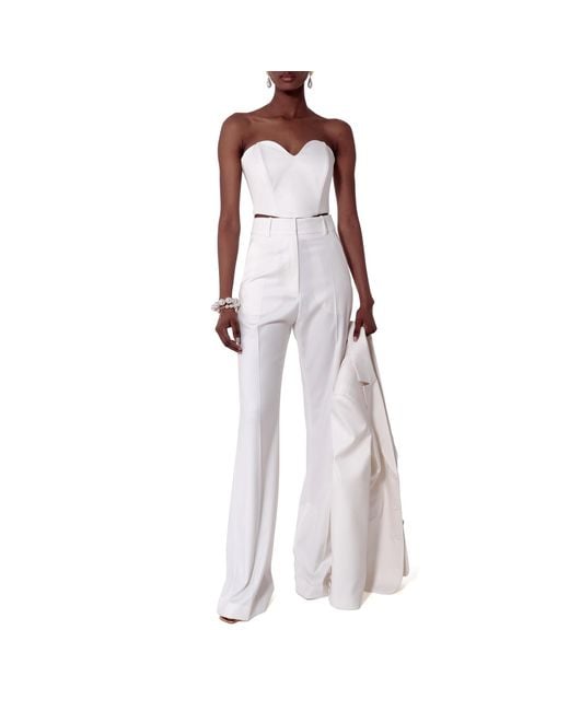 AGGI by HALEWSKI White Lara Off Corset Top