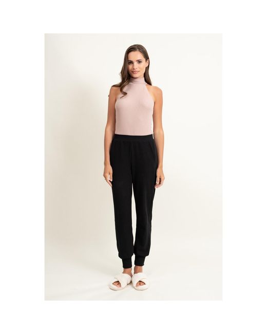Oh!Zuza Black Cotton Ribbed Sweatpants