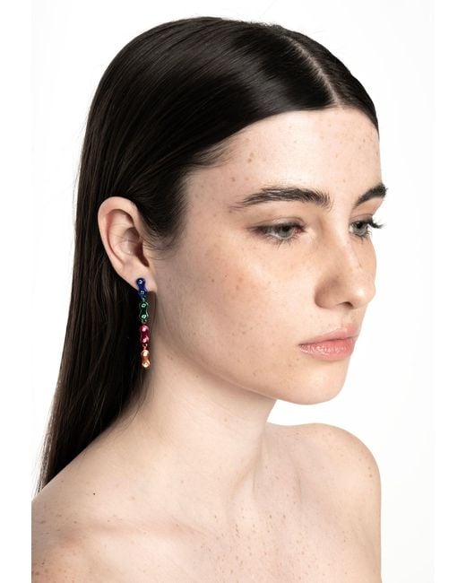 Lavani Jewels Blue Pazu Chain Earrings