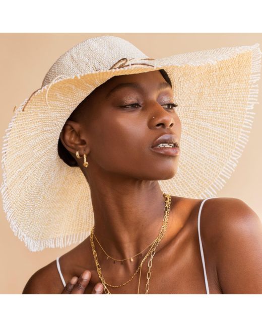 Natural Frayed Edge Straw Hat