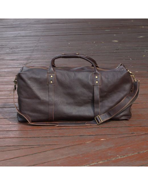 Touri Green Genuine Leather Holdall luggage Bag