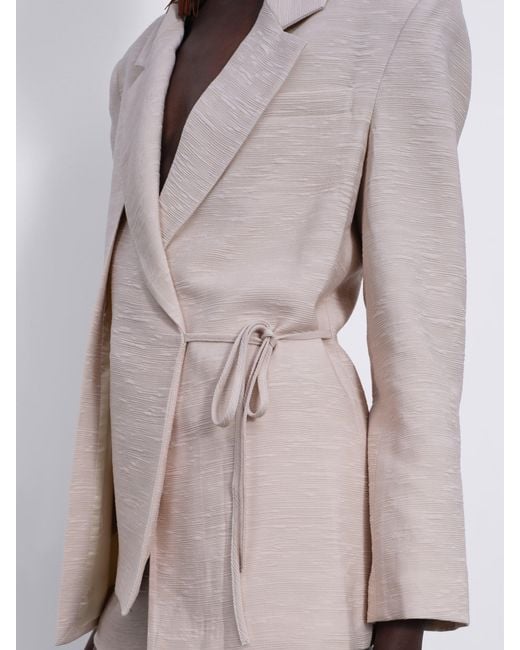 Sélone White Neutrals Helia Wrap Blazer