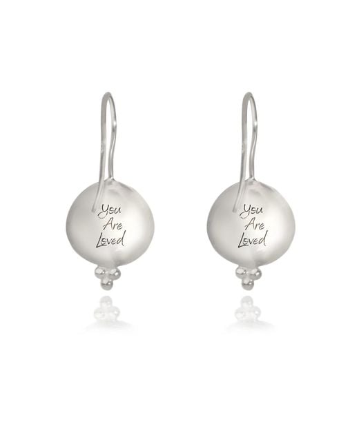 The Jewellery Store London Blue Labradorite 'You Are Loved' Hook Earrings
