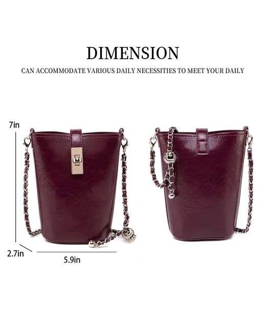 Mkf Collection - J'omor Purple Evelina Mini Bucket Bag