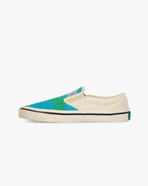 Springa | Unique Vulcanized Sneakers Italian Handmade Blue Wrong Checked Sneakers for men