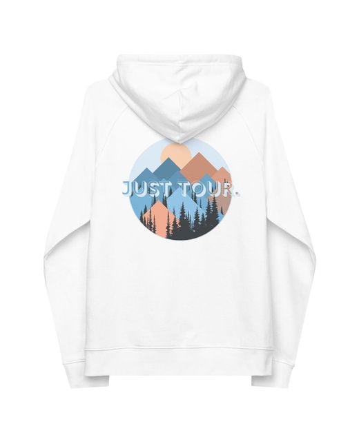 Anchor and Crew White Just Tour. Seeker Organic Cotton Raglan Hoodie
