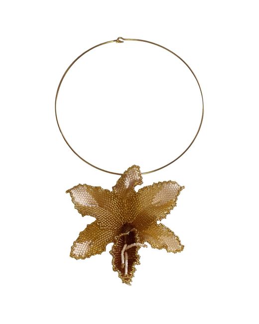 Iliana Arrazola Metallic Orchid Choker, And, Glass Beads, Beaded Jewelry