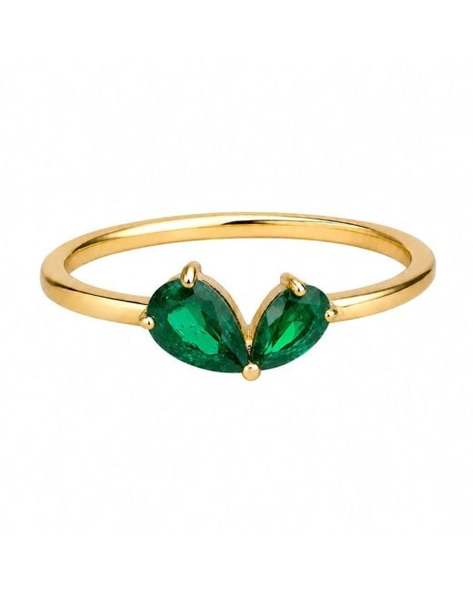 Belinda Jewelz Green Emerald Heart Toi Et Moi Birthstone Ring