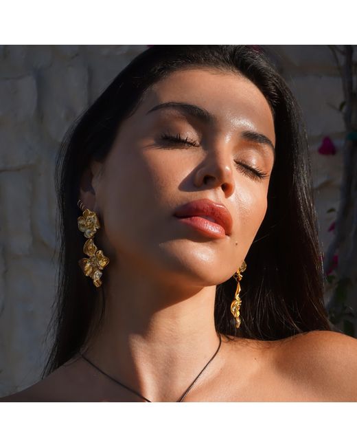 Mickey's Girl Metallic Marigold Stacked Waterproof Earrings