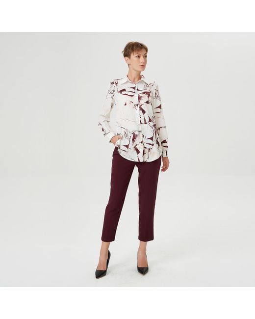 Smart and Joy Pink Straight Shirt With Marble Effect Print