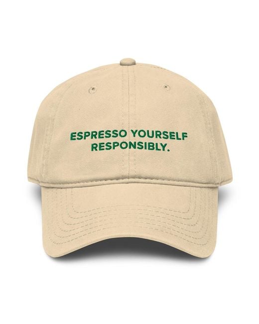 Anchor and Crew Neutrals Natural Gustatory Espresso Yourself Responsibly. Cotton Embroidered Cap