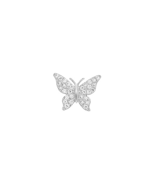 KAMARIA Metallic Asymmetric Diamond Butterfly Earring Studs