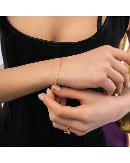 Spero London Brown Six Beads Sterling Bracelet