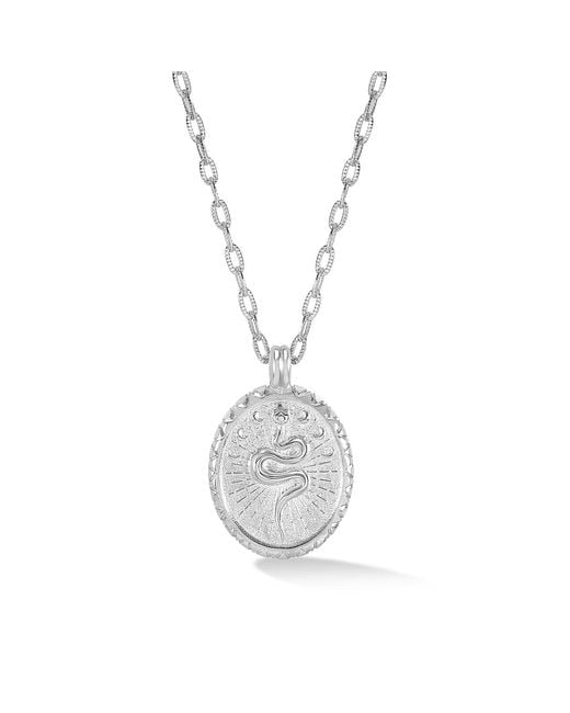 Dower & Hall Metallic Snake Talisman Necklace