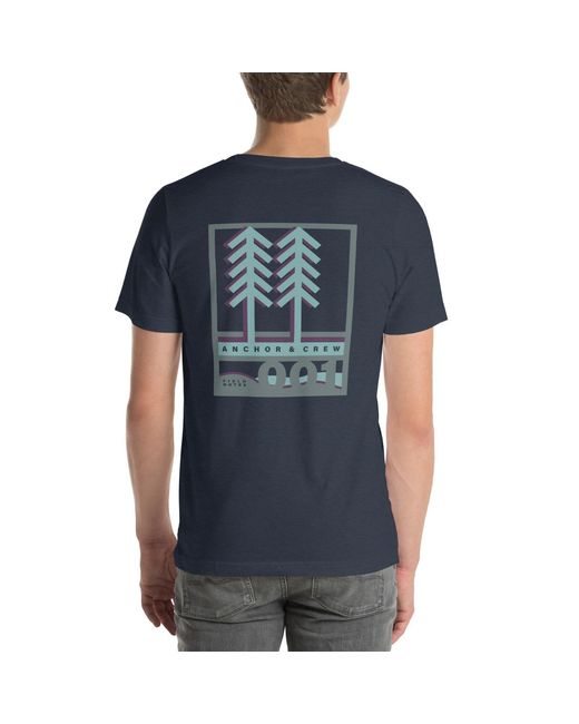 Anchor and Crew Blue One Field Notes Organic Cotton T-Shirt for men