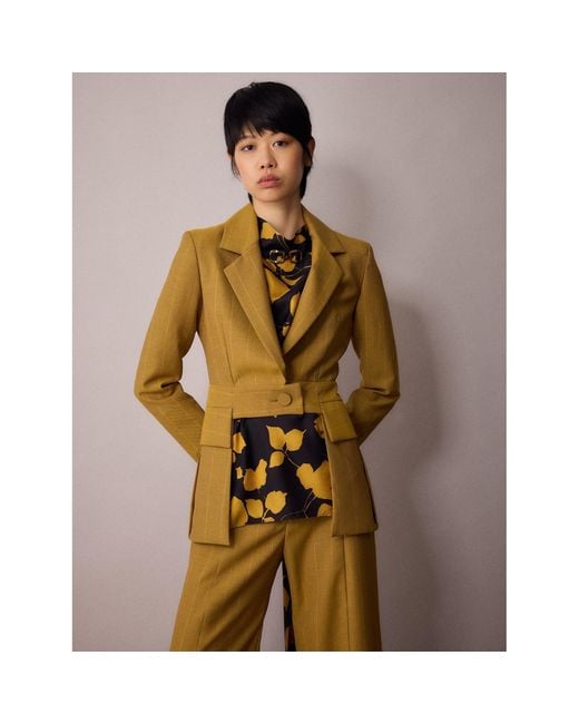 Amanda Thompson Couture Yellow Wren Blouse And Floral