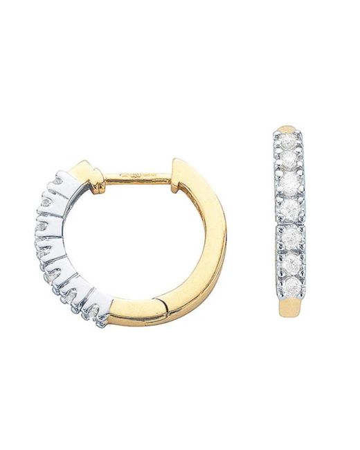 Augustine Jewels Metallic Diamond Huggie Earrings