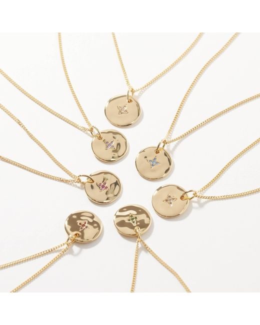 Muru Metallic August Birthstone Necklace