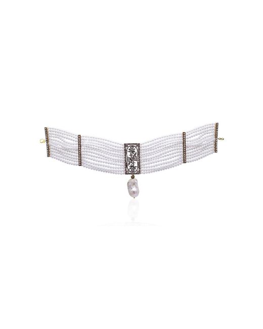 Bayemeyc White Doze Pearl Necklace
