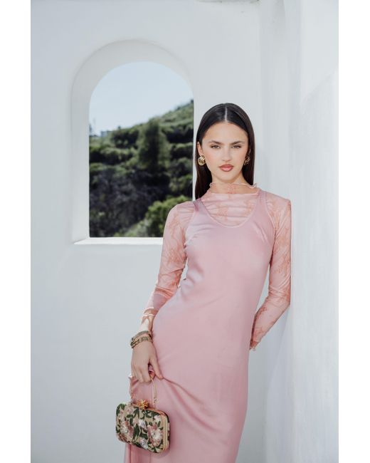 Rave on Trend Pink Lace Top