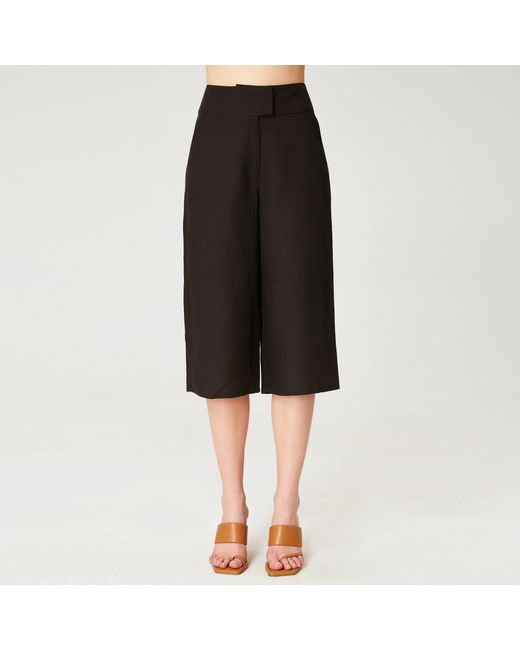 Smart and Joy Black Wide Capri Pants