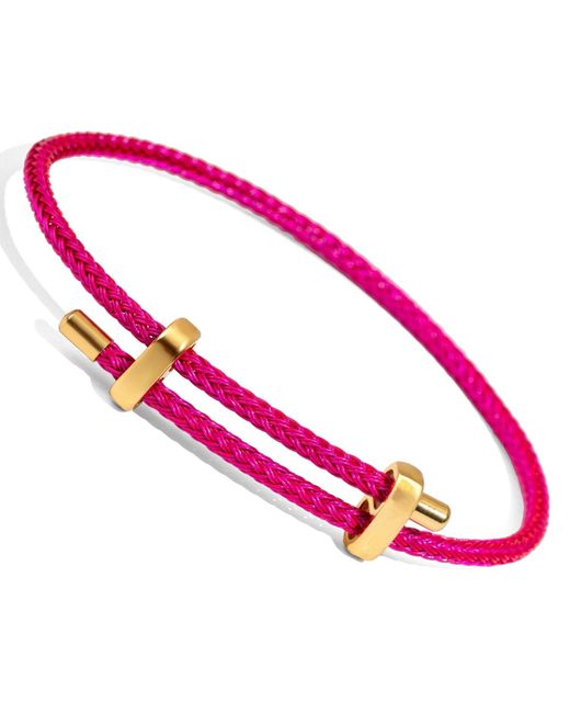 Ebru Jewelry Pink Fuchsia Glow Adjustable Rope Bracelet