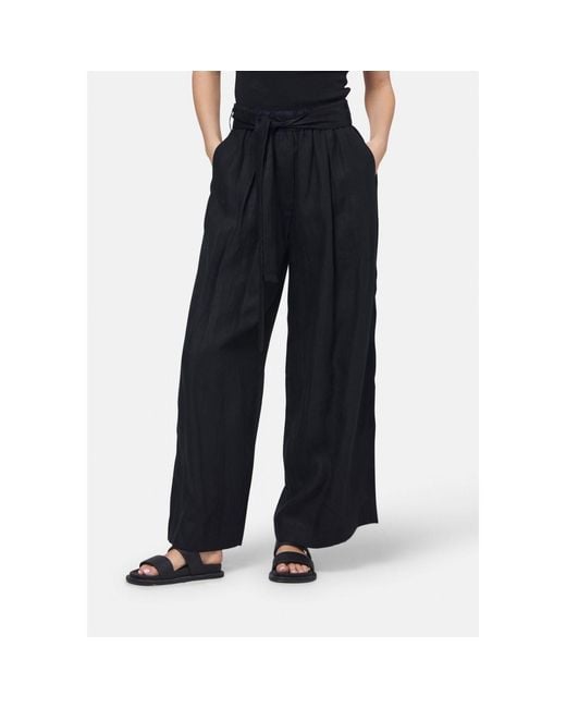 Helen Mcalinden Blue Hepburn Linen Wide Leg Trouser