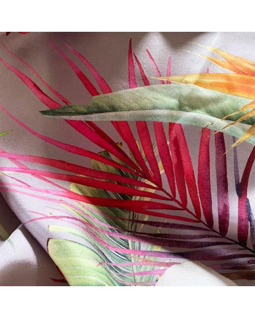 Ralufineart Green Silk Scarf Blossoming Beauty