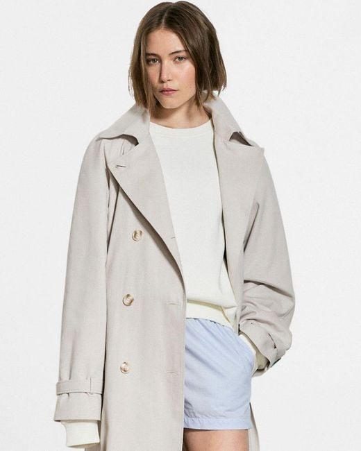 Saint One Co. White Neutrals Idols Trench Coat Sand X Cactus