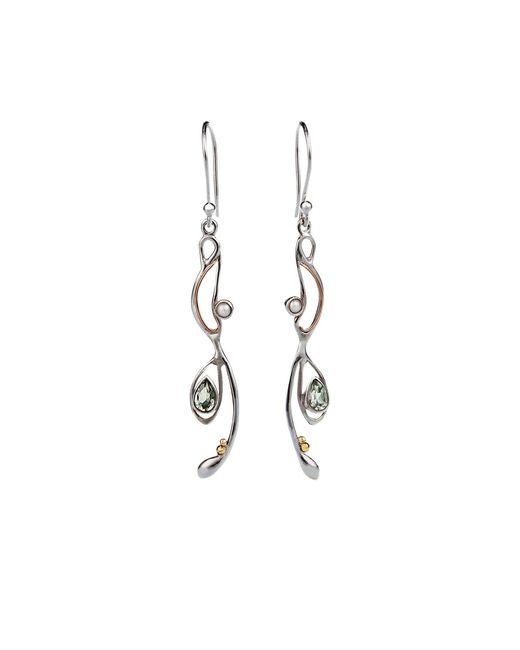 Isla Silver Metallic Transcending Elegance Light Amethyst & Pearl Dangle Earrings