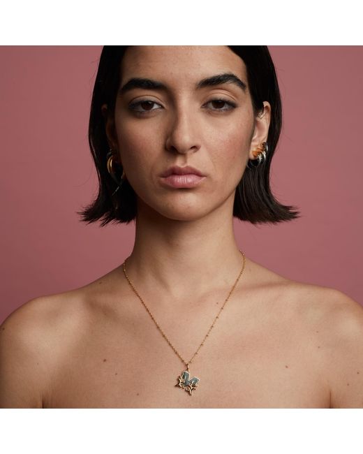 Kasun Metallic Plated W Initial Necklace With Marble