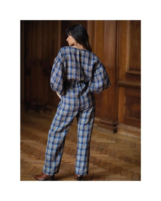 NUMBAT Gray Klara Tartan Jumpsuit