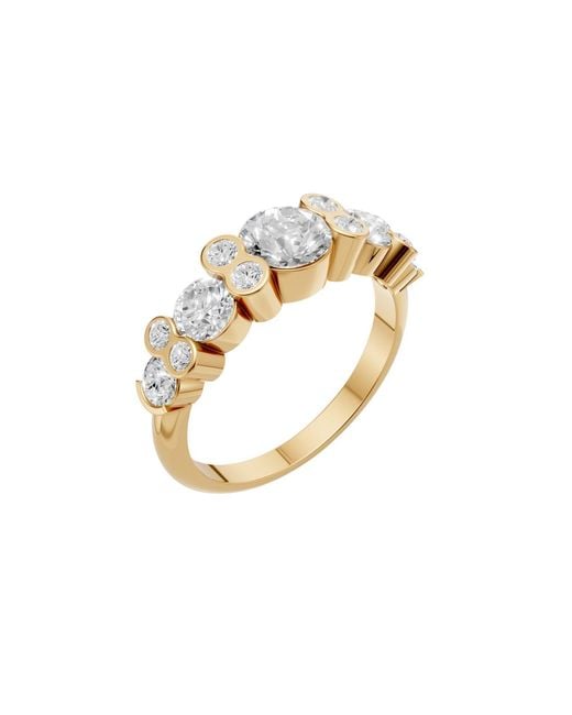 Aya Fine Jewelry White Round Lab Diamond Wedding Band 1.58 Ctw