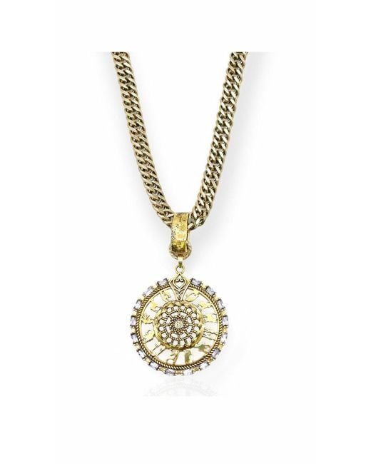 Bayemeyc Metallic Galassia Medallion Necklace