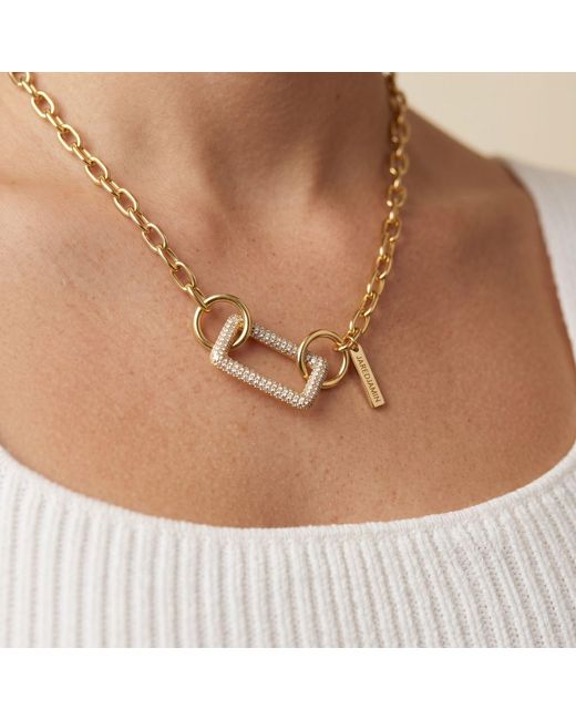 Jaredjamin Metallic Rectangular Pavé Clicker Clasp