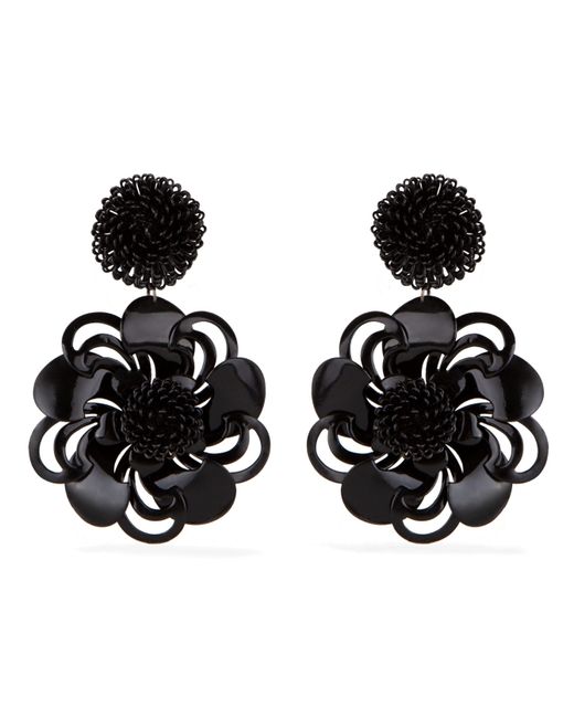 Pats Jewelry Red Deep Pompom Flower Earrings