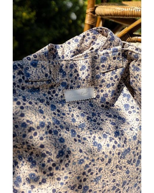 Lily and Lionel Gray Large Tote Bag Floral Aster Print