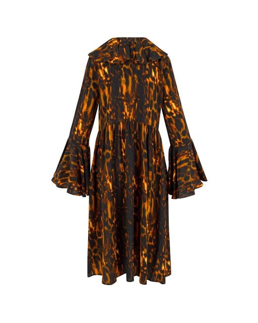 Klements Brown Morhav Silk Dress