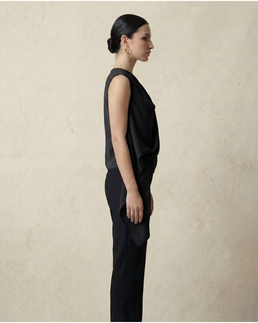 Lendrop Studios Black Laurent Twisted Top