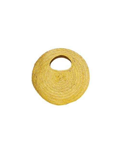 OhSun Yellow Finny Mini Straw Bag