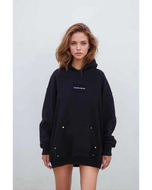 mysimplicated Black Cotton Hoodie