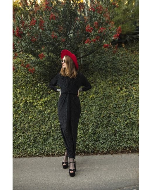 Jennafer Grace Black Of The Night Twist Dress