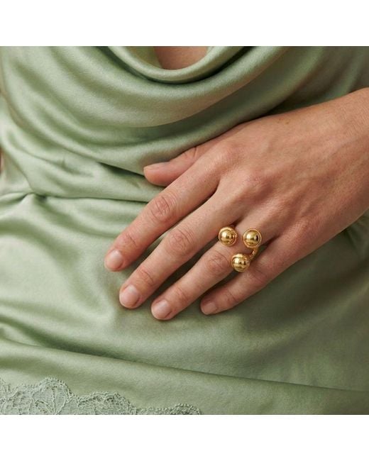 Jaredjamin Metallic Trinity Acorn Adjustable Statement Ring