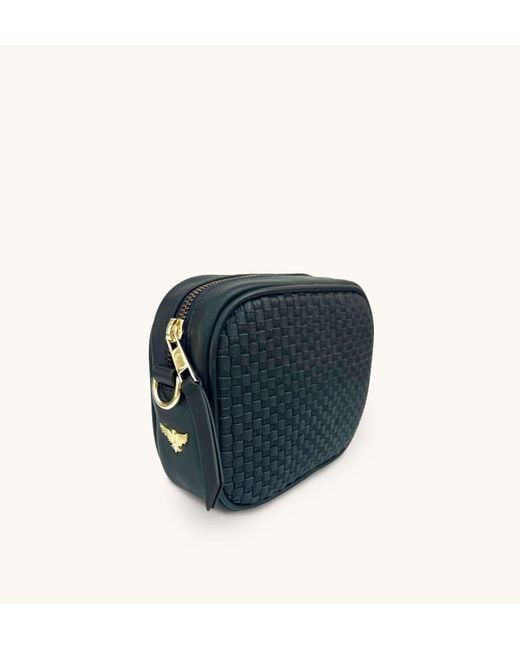 Apatchy London Blue The Penelope Woven Leather Camera Bag