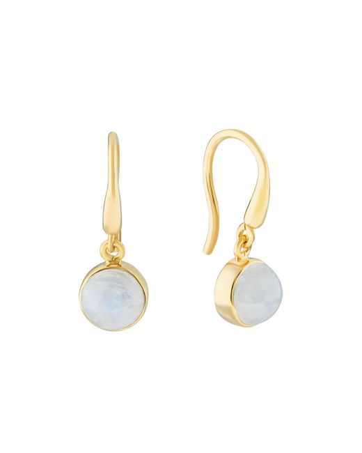Auree Jewellery Metallic Lulea Moonstone Gold Vermeil Hook Earrings