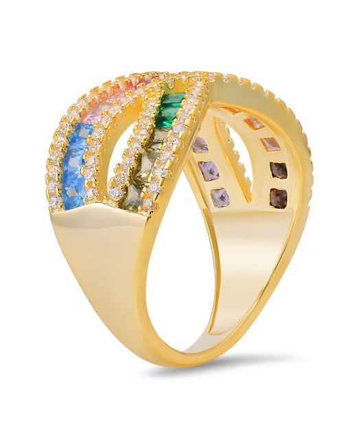 Kylie Harper Blue Multi-Color Sapphire Crossover Ring