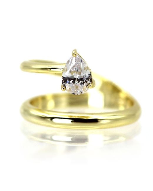 VicStoneNYC Fine Jewelry Metallic Pear Cut Diamond Shape Rolling Ring