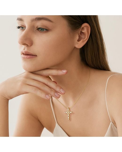 Vanimy Metallic Byzantine Cross Amulet Pendant Necklace
